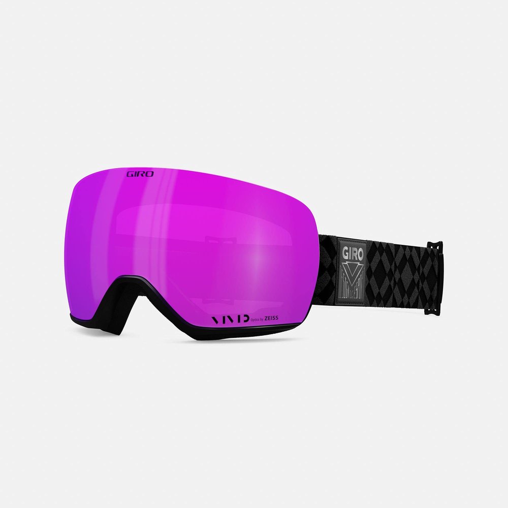 Giro Lusi Ski Goggles - Snowboard Goggles for Women - Black Limitless Strap with Vivid Pink/Vivid Infrared Lenses
