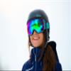 Giro Lusi Ski Goggles - Snowboard Goggles for Women - Black Limitless Strap with Vivid Pink/Vivid Infrared Lenses view 4