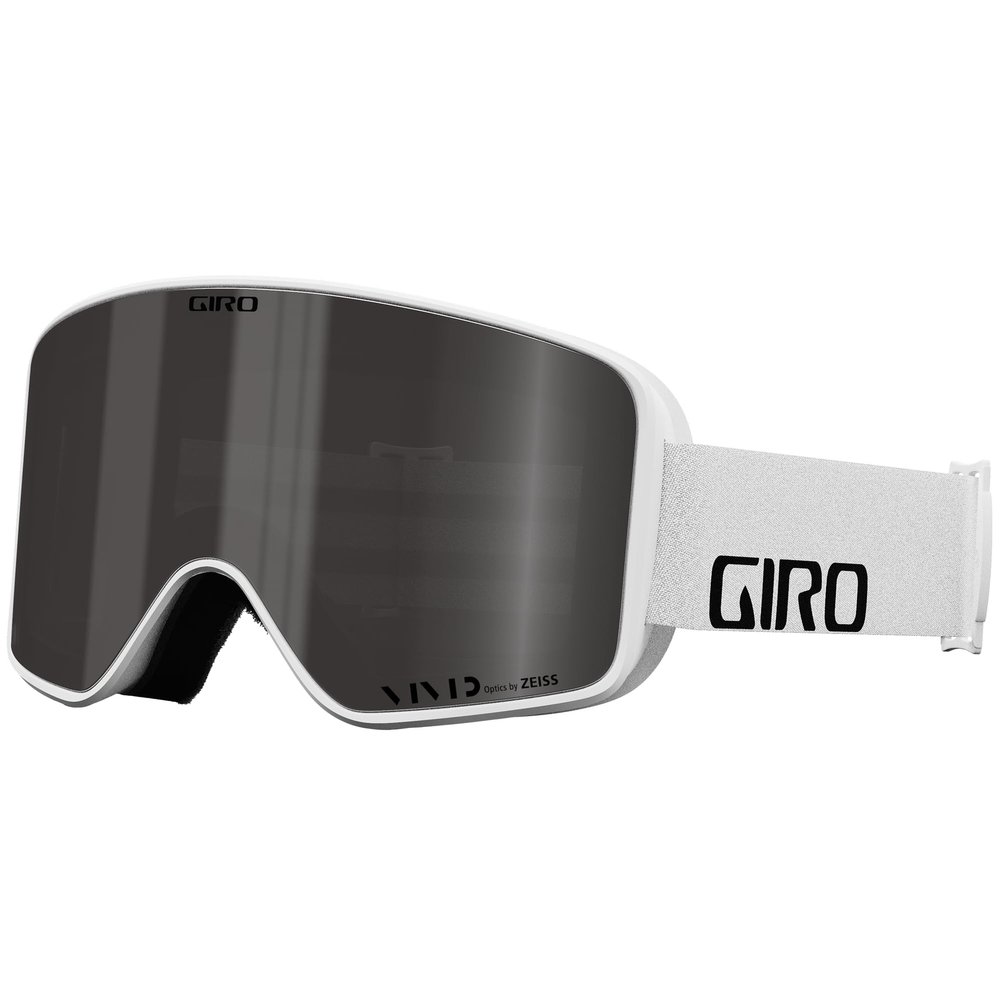 Giro Method Ski Goggles - Snowboard Goggles for Men & Women - White Wordmark Strap with Vivid Smoke/Vivid Infrared Lenses