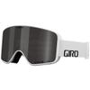 Giro Method Ski Goggles - Snowboard Goggles for Men & Women - White Wordmark Strap with Vivid Smoke/Vivid Infrared Lenses view 1