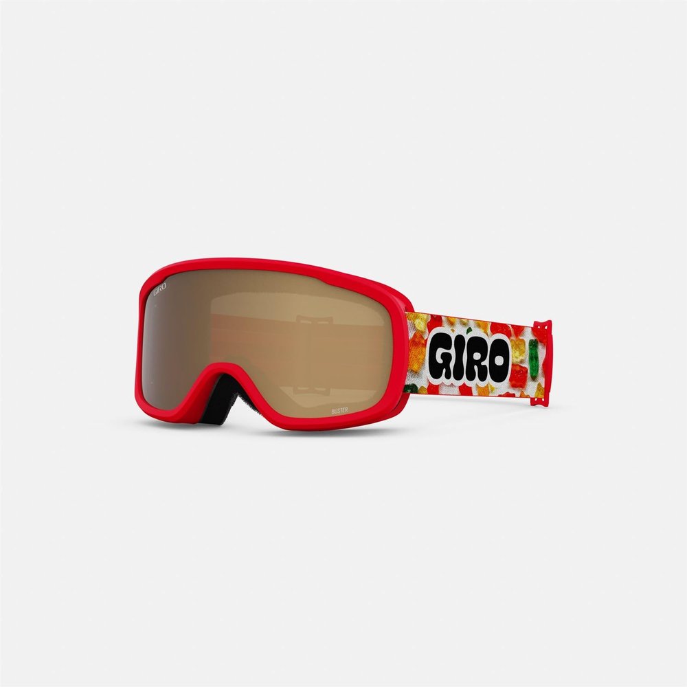 Giro Buster Kids Ski Goggles - Snowboard Goggles for Youth, Boys & Girls - Gummy Bear Strap with Amber Rose Lens