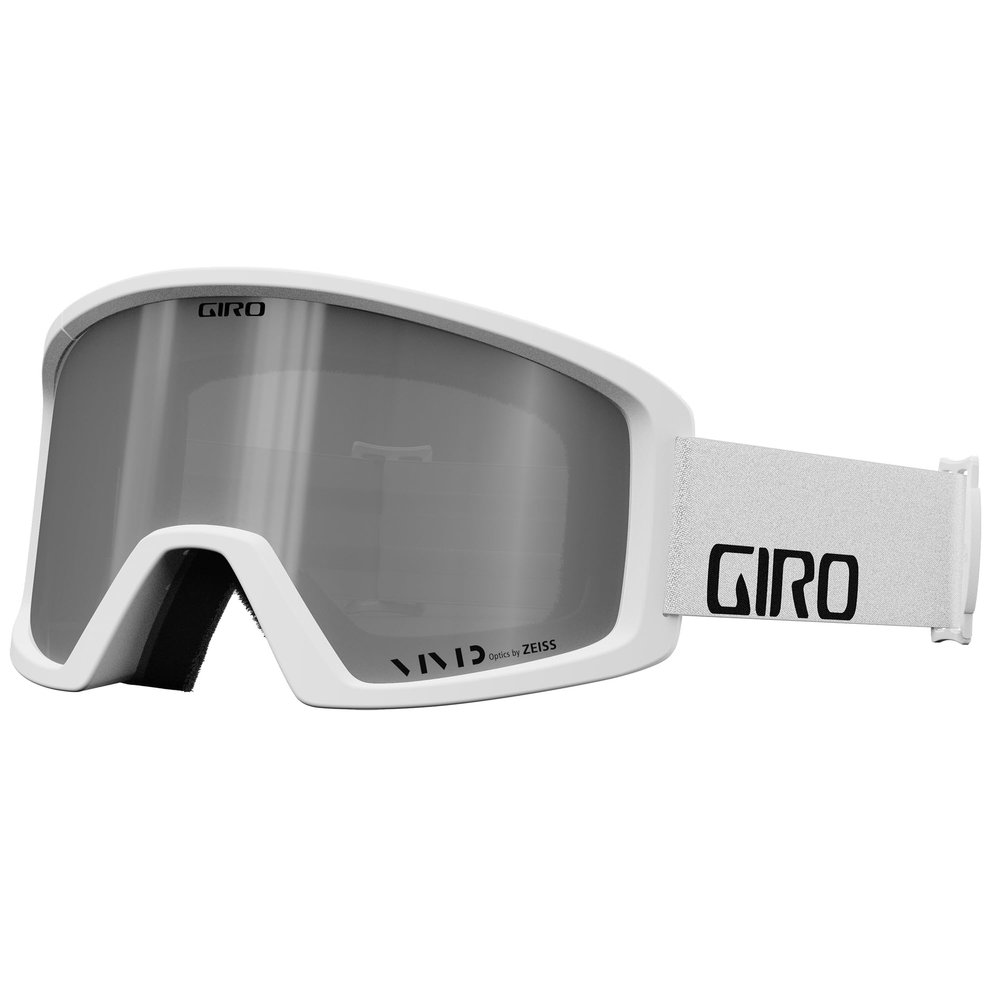 Giro Men's and Youth Blok Ski and Snowboard Goggles - White Wordmark Strap with Vivid Onyx Lens