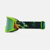 Giro Blok Ski Goggles - Snowboard Goggles for Men & Youth - Green Data Mosh Strap with Vivid Emerald Lens view 2