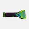 Giro Blok Ski Goggles - Snowboard Goggles for Men & Youth - Green Data Mosh Strap with Vivid Emerald Lens view 3