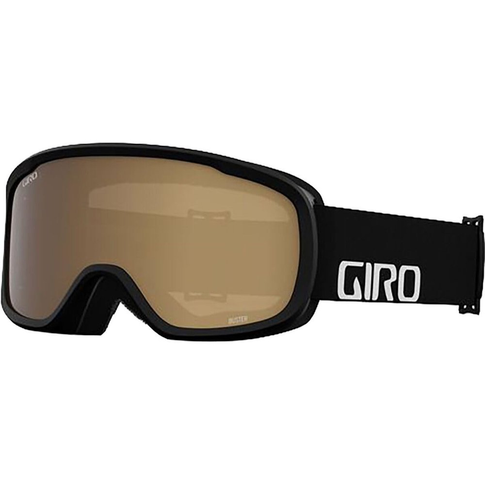 Giro Youth Buster Ski and Snowboard Goggles - Black Wordmark Strap with Amber Rose Lens
