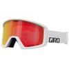 Giro Blok Ski Goggles - Snowboard Goggles for Men & Youth - White Wordmark Strap with Vivid Ember Lens view 1