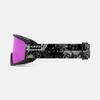 Giro Women's and Youth Dylan Ski and Snowboard Goggles - Black/White Data Mosh Strap with Amber Pink/Yellow Lenses view 2
