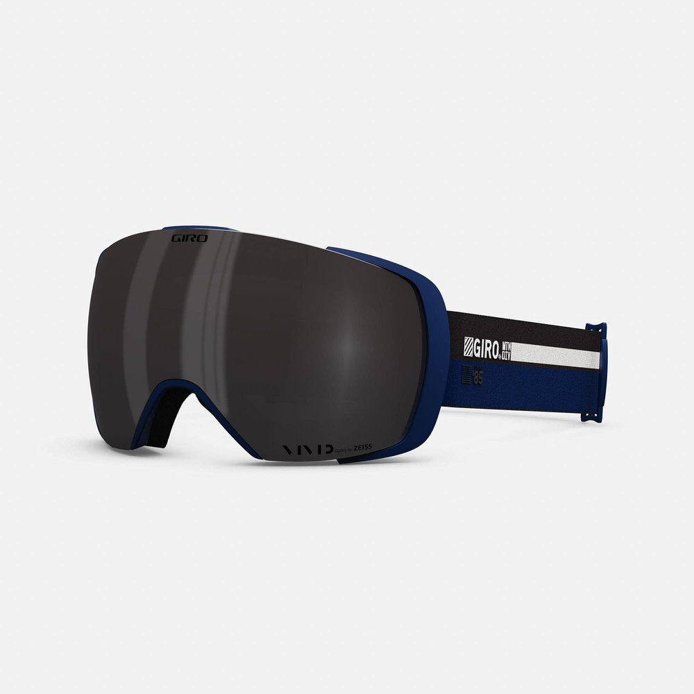 Giro Contact Ski Goggles - Snowboard Goggles for Men & Women - Midnight Cassette Strap with Vivid Smoke/Vivid Infrared Lenses