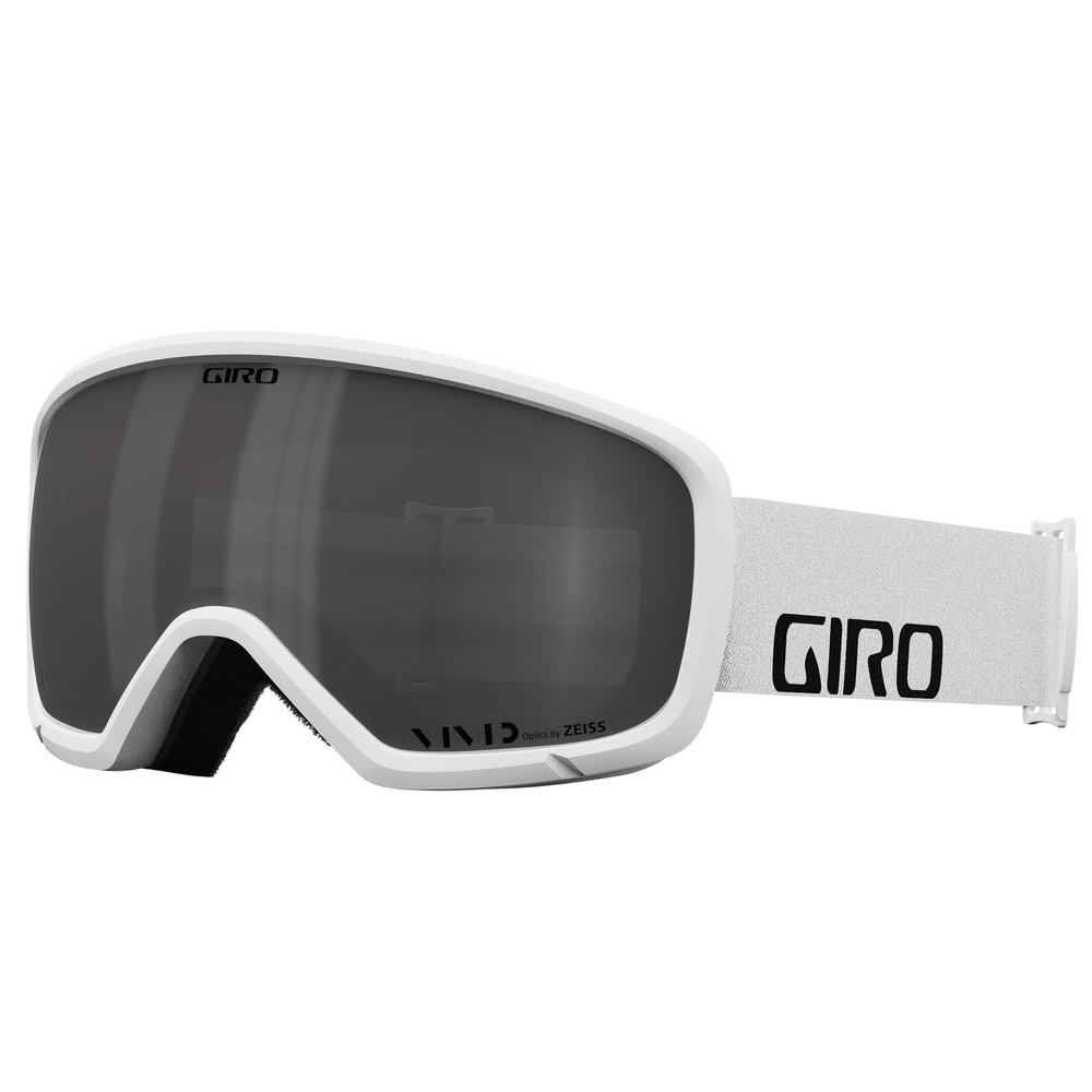 Giro Ringo Ski Goggles - Snowboard Goggles for Men, Women & Youth - White Wordmark Strap with VIVID Smoke Lens