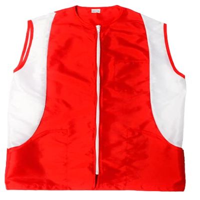 Barber Jacket for men, Barber Vest, Barber Shirt, Barber Uniform, Barber apparel (XX-LARGE, RED/WHITE)