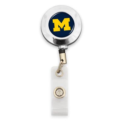 FTH Badge Reel with Alligator Clip (Michigan Wolverines)