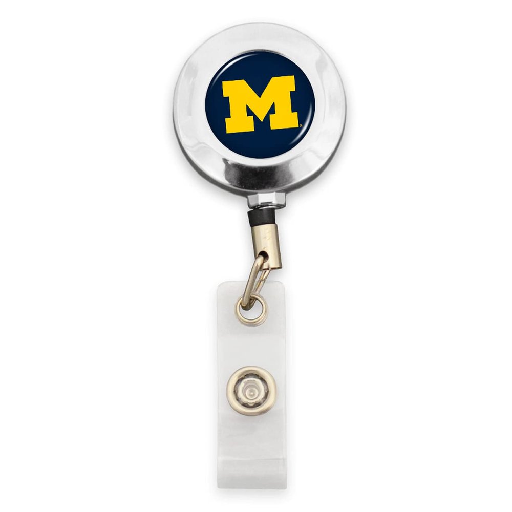FTH Badge Reel with Alligator Clip (Michigan Wolverines)