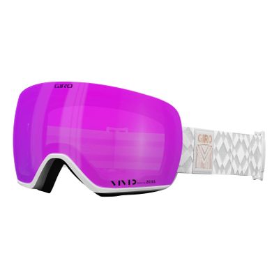 Giro Women's Lusi Ski and Snowboard Goggles - White Limitless Strap with Vivid Pink/Vivid Infrared Lenses