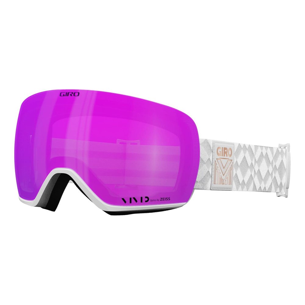Giro Women's Lusi Ski and Snowboard Goggles - White Limitless Strap with Vivid Pink/Vivid Infrared Lenses