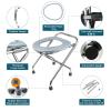 BLIKA Portable Toilet for Camping, 400LBS Stainless Steel Foldable Camp Travel Toilet for Adults, 16-Inch for Truckers, Camping, RV Travel, Road Trips, Outdoor Use view 4