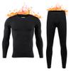 HEROBIKER Mens Thermal Underwear Set Skiing Winter Warm Base Layers Tight Long Johns Top & Bottom Set with Fleece Lined Black Small view 1