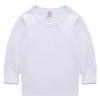 EISHOW Unisex Kids Toddler Cotton T-Shirts Basic Tees Baby Crew Long Sleeve T-Shirts Tops Blouse Solid Pullover Sweatshirt (White,3-4Y,3 Years,4 Years) view 1