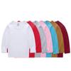 EISHOW Unisex Kids Toddler Cotton T-Shirts Basic Tees Baby Crew Long Sleeve T-Shirts Tops Blouse Solid Pullover Sweatshirt (White,8 Years,8 Years) view 2