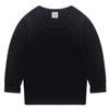 EISHOW Unisex Kids Toddler Cotton T-Shirts Basic Tees Baby Crew Long Sleeve T-Shirts Tops Blouse Solid Pullover Sweatshirt (Black,3-4Y,3 Years,4 Years) view 1