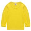 EISHOW Unisex Kids Toddler Cotton T-Shirts Basic Tees Baby Crew Long Sleeve T-Shirts Tops Blouse Solid Pullover Sweatshirt (Yellow,5-6Y,5 Years,6 Years) view 1