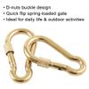 PROND Locking Carabiners, Heavy Duty Carabiner, 316 Stainless Steel Screw Lock Carabiner Hooks (Gold - 3PCS) view 3