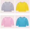 EISHOW Unisex Kids Toddler Cotton T-Shirts Basic Tees Baby Crew Long Sleeve T-Shirts Tops Blouse Solid Pullover Sweatshirt (Pink,3-4Y,3 Years,4 Years) view 3