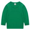 EISHOW Unisex Kids Toddler Cotton T-Shirts Basic Tees Baby Crew Long Sleeve T-Shirts Tops Blouse Solid Pullover Sweatshirt (Green,6-7Y,6 Years,7 Years) view 1