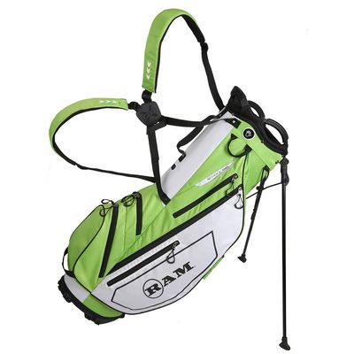 Ram Golf FX Lightweight Golf Stand Carry Bag, Green/White
