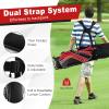 GRAFFY Golf Stand Bags, Golf Carry Bag w/ 6 Way Dividers, 8 Pockets, Rain Hood, Umbrella Holder & Glove Sticker, Lightweight Golf Club Bags for Men, Women (Red) view 4