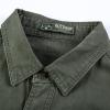 Saohuo Men's Cargo Long Sleeve Washed Shirt Military Style Outdoor Cotton Button Turn-Down Plus Sizes Windproof Shirts, Green, XX-Large view 4
