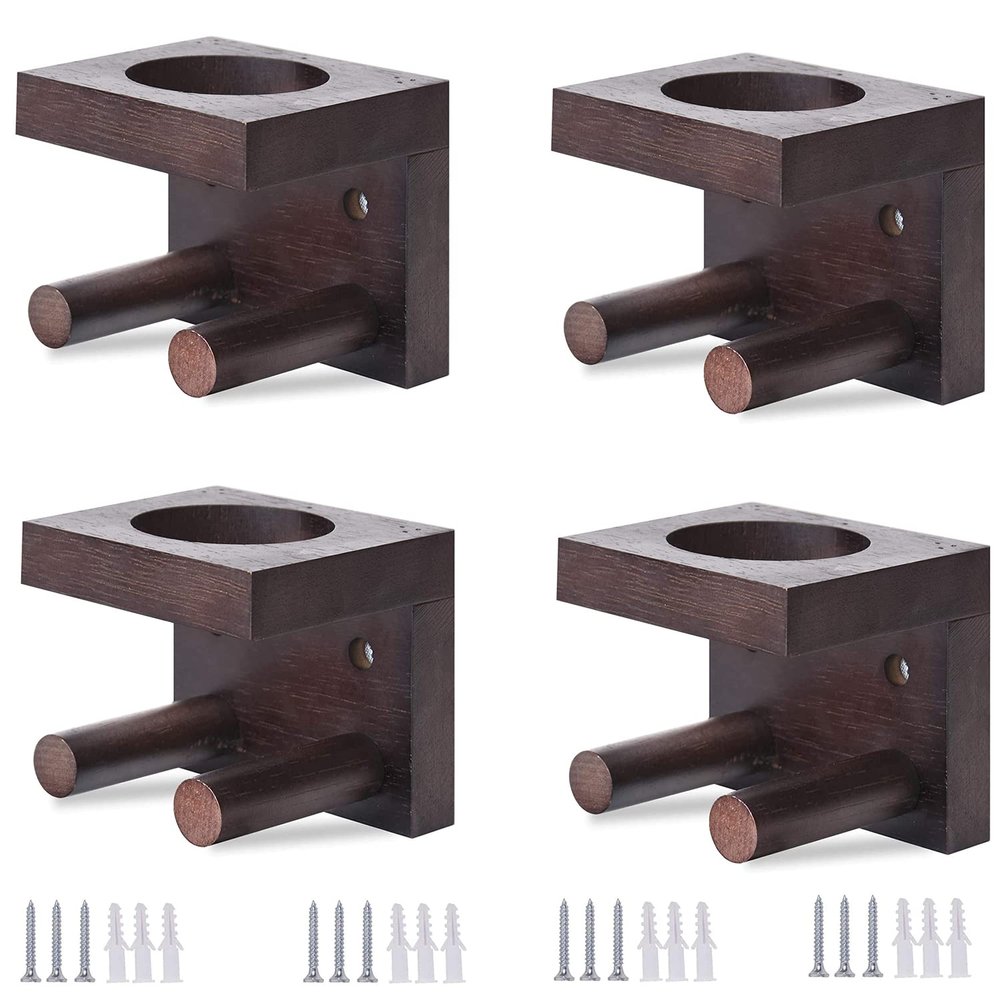 JOINSI 4 Pack Baseball Bat Holder Wall Mount Display Stand Hanger, Softball Storage Rack