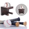 JOINSI 4 Pack Baseball Bat Holder Wall Mount Display Stand Hanger, Softball Storage Rack view 3