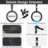 Gymnastic Rings with Adjustable Straps, Gymnastics Rings for Men with Anti-slip Tape, All-in-One Suspension Trainer Straps, Strong Buckle Pull Up Rings with Straps for Gym, Exercise, Workout, Crossfit view 2
