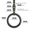 Gymnastic Rings with Adjustable Straps, Gymnastics Rings for Men with Anti-slip Tape, All-in-One Suspension Trainer Straps, Strong Buckle Pull Up Rings with Straps for Gym, Exercise, Workout, Crossfit view 3