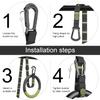 Gymnastic Rings with Adjustable Straps, Gymnastics Rings for Men with Anti-slip Tape, All-in-One Suspension Trainer Straps, Strong Buckle Pull Up Rings with Straps for Gym, Exercise, Workout, Crossfit view 4