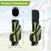 GRAFFY Golf Stand Bags, Golf Carry Bag w/ 6 Way Dividers, 8 Pockets, Rain Hood, Umbrella Holder & Glove Sticker, Lightweight Golf Club Bags for Men, Women (Green) view 3