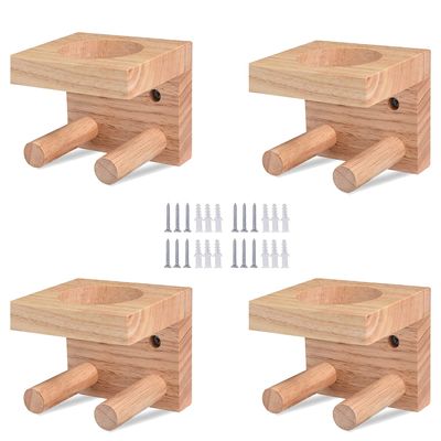 JOINSI 4 Pack Baseball Bat Holder Wall Mount Display Stand Hanger, Softball Storage Rack