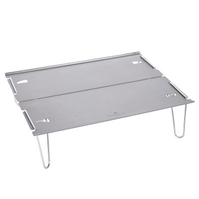 Boundless Voyage Camping Table Lightweight Hard-Topped Folding Table Aluminium Alloy Mini Table with Carry Bag Gray