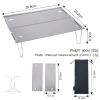 Boundless Voyage Camping Table Lightweight Hard-Topped Folding Table Aluminium Alloy Mini Table with Carry Bag Gray view 2