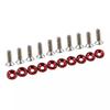 10Pcs Electric Scooter Fasteners Screws Handle Bar Screws Washers for Dualtron 1 2 3 Thunder Eagel Ultra Zero 9 KAABO Parts (Red) view 1