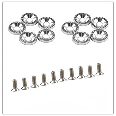 10Pcs Electric Scooter Fasteners Screws Handle Bar Screws Washers for Dualtron 1 2 3 Thunder Eagel Ultra Zero 9 KAABO Parts (Silver)
