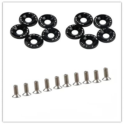 10Pcs Electric Scooter Fasteners Screws Handle Bar Screws Washers for Dualtron 1 2 3 Thunder Eagel Ultra Zero 9 KAABO Parts (Black)