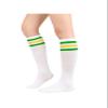 Century Star Knee High Striped Socks for Women - Long Thin Tube Sports Thigh High Socks Tall Stockings 1 Pack White Yellow Green view 1