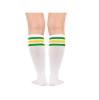 Century Star Knee High Striped Socks for Women - Long Thin Tube Sports Thigh High Socks Tall Stockings 1 Pack White Yellow Green view 3
