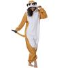 DarkCom Unisex Adult Animal Halloween Costume Cosplay Meerkat One Piece Christmas Pajamas Homewear for Women Men Small view 1