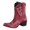 Hbeylia Cowboy Boots For Women Vintage Embroidery Pointed Toe Chunky Mid-Heels Western Cowgirls Boots Retro Slip On Wide Mid Calf Boots Riding Knight Ankle Booties view 4
