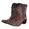 Hbeylia Cowboy Boots For Women Vintage Embroidery Pointed Toe Chunky Mid-Heels Western Cowgirls Boots Retro Slip On Wide Mid Calf Boots Riding Knight Ankle Booties view 3