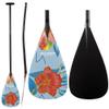 Z&J SPORT Outrigger Canoe Paddle Full Carbon, Tahiti Style OC Paddle with T-Handle, Lightweight Carbon Paddle for Waka AMA, vaa, Bent Shaft & 12 Degree Graphic Blade(BL168,46") view 1