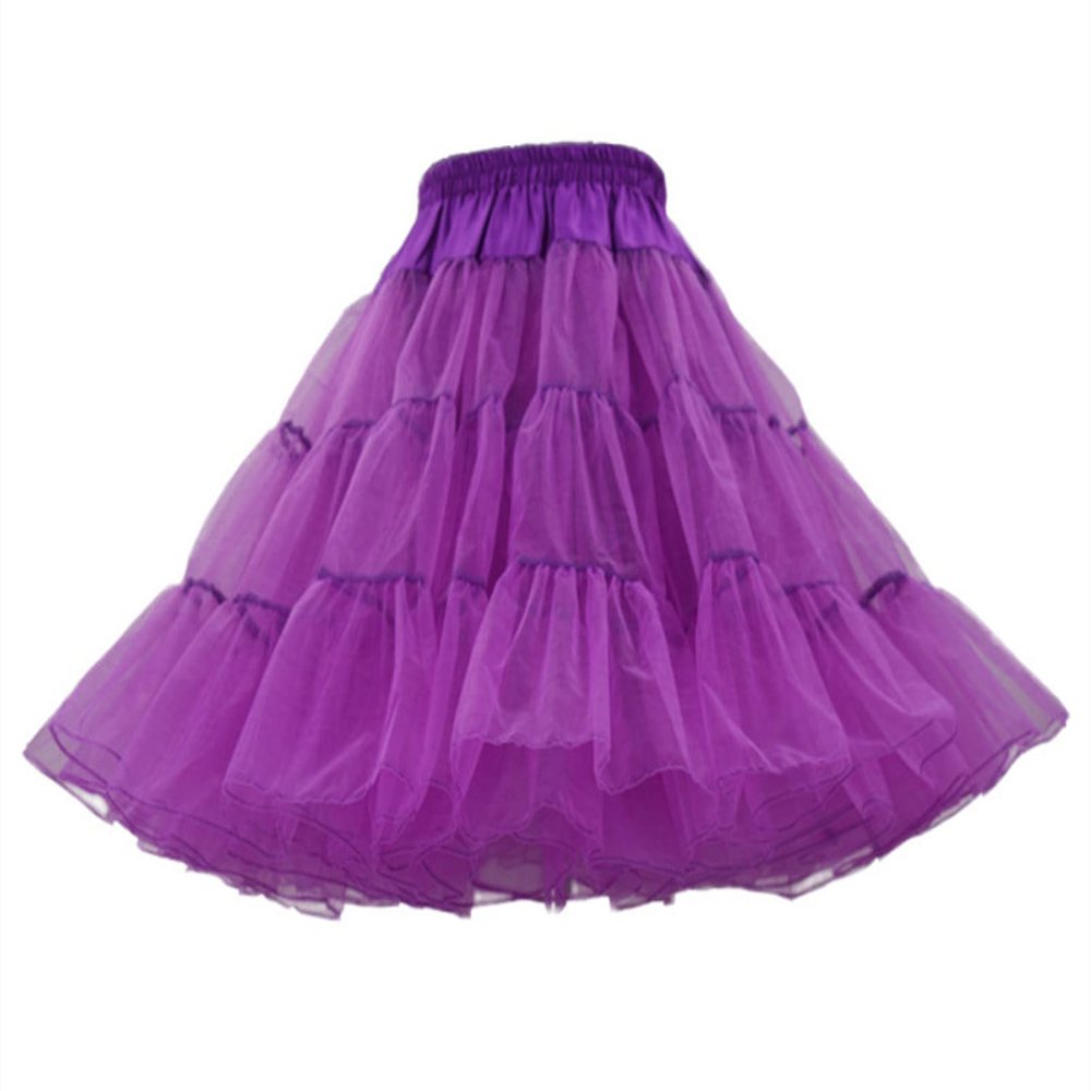 Honeystore Women's 3-Layered Tutu Petticoat 50s Puffy Party Ballet Dance Cosplay SD-1120-Purple