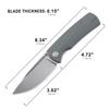 Petrified fish PFP01 3.62" K110 Steel Blade Pocket Folding Knife view 3